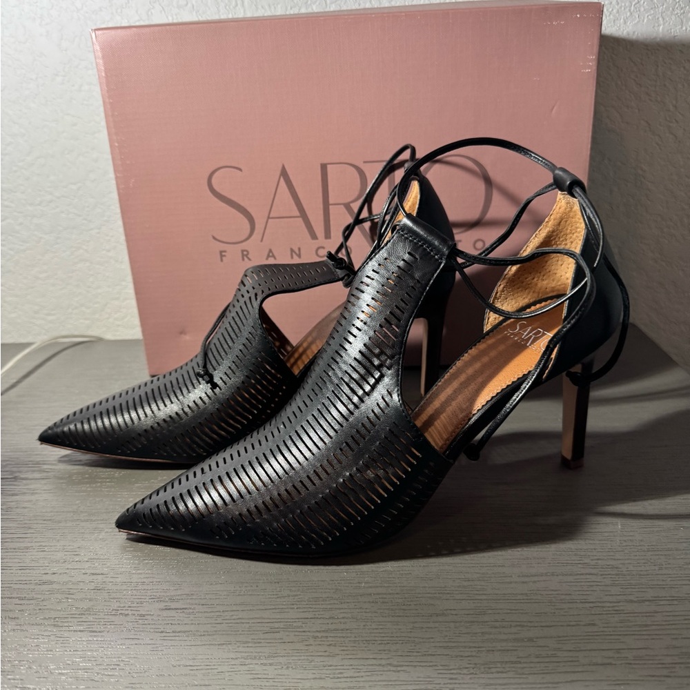 SARTO By Franco Sarto Black Cutout Heels